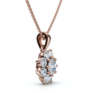 Pompeii3 1/2Ct Lexi Diamond Pendant 14k Gold 18" Necklace Lab Created EF/VS - 1 of 2