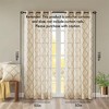 PAGED Curtains Fretwork Print Grommet Top Window Curtain Panel Privacy Assured with Light Filtering for Bedroom, Living Room - 3 of 4