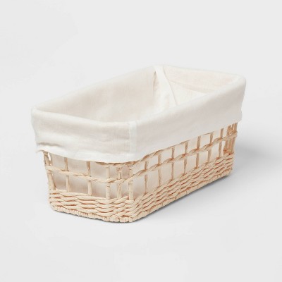Image of Small Tapered Woven Basket with Liner - Brightroom™