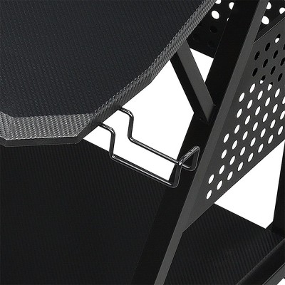 Acme Black Studio Music Desk with Drawer and Keyboard Tray