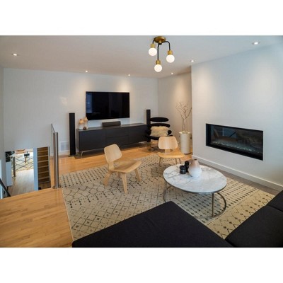 Neutra 3-Bulb Semi Flush Mount Light with Opal Glass Globes - Vintage Mid-Century Design