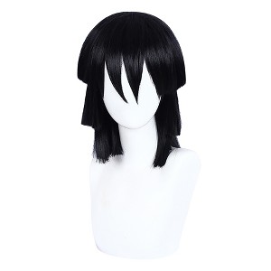 Unique Bargains Women's Wigs 13" Black with Wig Cap - 1 of 4