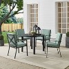 5pc Kaplan Outdoor Steel Round Dining Set Mist/Bronze - Crosley - 2 of 4