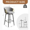 Leovsnove 30 inch dining chairs set of 2 Modern style 360°Swivel Bar Chairs with simple design, comfortable high stools - 4 of 4