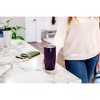 Elanze Designs 20 oz Stainless Steel On the Go Insulated Travel Tumbler With Push Top Lid, Royal Purple Cheetah Leopard Print Black - 4 of 4