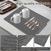 LunaLulinlk 2Pcs Drain Mat, Rectangel Silicone Mat ,Rectangle Silicone Drain Mat Drying Dishes Pad Heat Resistant Slip-proof Tray - 2 of 4