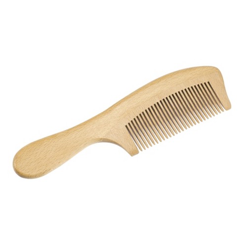 Natural Massage Wooden Wide Tooth Curly Hair Comb, 54% OFF