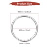 Unique Bargains 316 Stainless Steel Multi-Purpose Welded Heavy Duty O Rings for Crafts Silver - 3 of 4