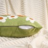 REGALWOVEN Velvet Embroidery Flowers Soft Decorative Farmhouse Pillowcases 2 Pcs - 3 of 4