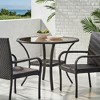 PAGED Stylish Outdoor Dining Table Resin Patio Table with Tempered Glass Tabletop for Patio, Lawn, Courtyard - 4 of 4