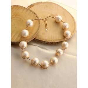 SOHI Women's Champayne Gold The Serendipity Collar Necklace - 1 of 4