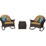 Hanover 4 Piece Outdoor Gramercy Wicker Patio Seating Set Target