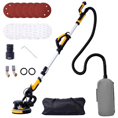 Drywall Sander, 6.5A 780W Electric Drywall Sander With Variable Speed 900-1800RPM LED Light, Vacuum Dust Collection Wall Sander With Foldable Handle