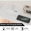 Chest of Drawers, Lighted 6 Drawer Dresser w/Charging Station & Storage Shelf, Wooden Dresser, Modern Drawer Cabinet for Bedroom, Living Room - 3 of 4