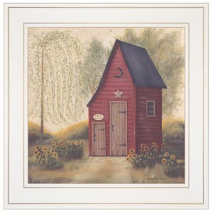 Folk Art Outhouse II by Pam Britton, Ready to Hang Framed Print, White Frame - 1 of 1