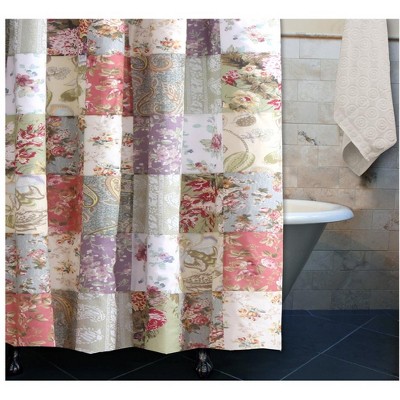 Greenland Home Fashions 0809CSHW Blooming Prairie Multi Shower Curtain, 72x72 Inches