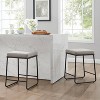 Crosley Set of 2 Beckett Counter Height Barstools Gray: Upholstered Velvet, 24" Seat, Steel Frame - 2 of 4