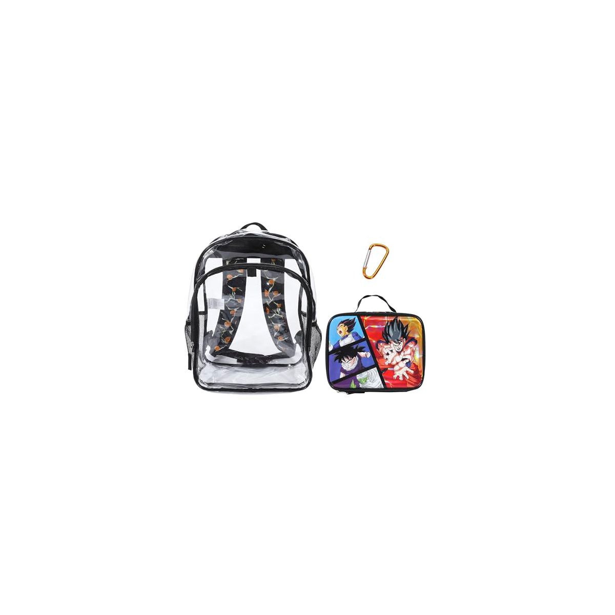 Dragon Ball Z Goku 2-Piece 16" Kids Clear Backpack & Lunch Box Set For School And Travel - thumbnail 7