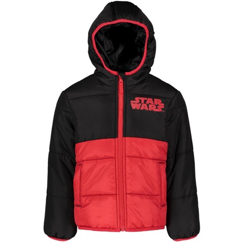 Star Wars Little Boys Zip Up Winter Coat Puffer Jacket Multicolor