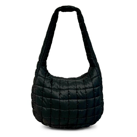 YOUZEY Cloud 9 Puffer Crossbody Purse Bag - Black