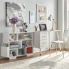 30" Leon Mid-Century Bookcase White - Angelo:HOME: Fixed & Open Back, MDF Cube Storage - 4 of 4