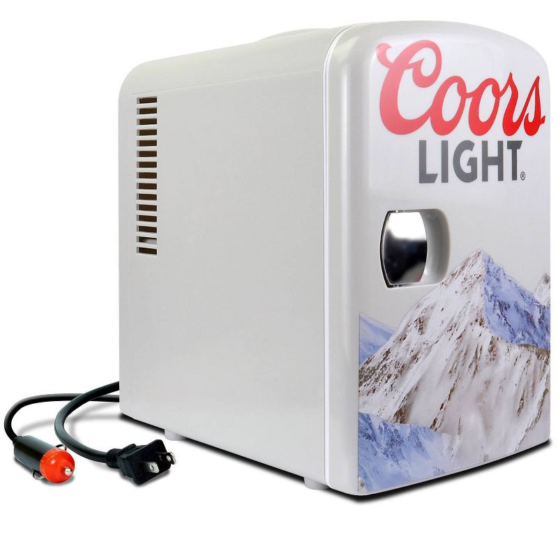 Coors Light 4 L Mini Fridge, 6 Can Portable Thermoelectric Cooler - Gray, 2 of 7