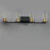 Maxim Lighting Sleek 4 - Light Vanity in  Antique Brass/Black - 4 of 4