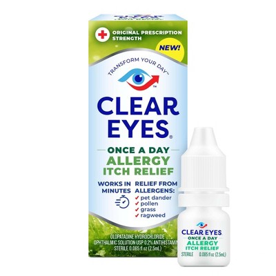 Clear Eyes Once Daily Allergy Relief Lubricant Eye Drops - 0.085 fl oz