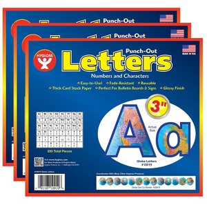 Hygloss 3" Punch-Out Letters Globe 350 Characters/Pack 3 Packs (HYG10019-3) - 1 of 2