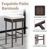 Tangkula 4PCS Rattan Barstools Patio Wicker Bar Height Chairs w/ Footrest - 3 of 3