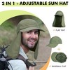 Tirrinia Mens Sun Hat with Neck Flap Cover, Foldable Hat for Outdoor Fishing Hiking, One Hat Double Use - 2 of 4