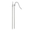 Chisel Stainless Steel Polished Bar Dangle Earrings Shepherd Hook - 2 of 4