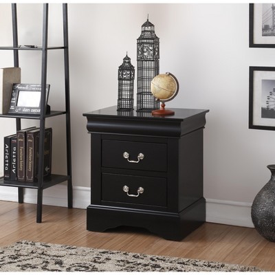 NicBex Nightstand with 2 Drawers,22 inch /21 inch Side Table with Metal Handles and  Elegant Finish,Classic Bedside Table for Bedroom,Living Room