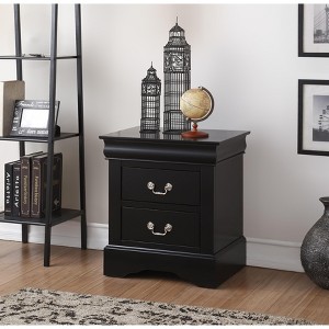NicBex Nightstand with 2 Drawers,22 inch /21 inch Side Table with Metal Handles and  Elegant Finish,Classic Bedside Table for Bedroom,Living Room - 1 of 4