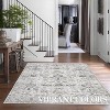 5x7 Washable Boho Rug – Low-Pile Non-Slip Lightweight Carpet for Living Room, Bedroom, Dining, Home Office, Grey - 2 of 4