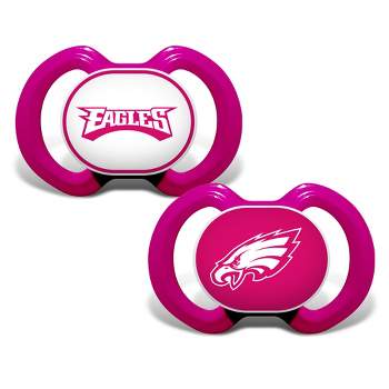 BabyFanatic Girls Pink Pacifier 2-Pack - NFL Philadelphia Eagles