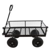 VisioGear Portable Folding Beach Wagons with Wheels, Portable Carts with Adjustable Handle, Black, 37"*19.48"*40.15" - 4 of 4