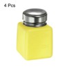 Unique Bargains Makeup Remover Nail Polish Push Down Alcohol Dispenser Bottles 4 Pcs 120ML(4oz) Yellow - 3 of 4