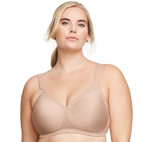 Glamorise Womens Magiclift Natural Shape Support Wirefree Bra 1010 Café 46dd  : Target