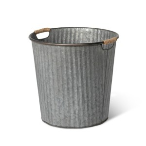 Park Hill Collection Galvanized Flower Bucket Large - 1 of 2