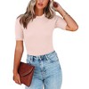 Clearlove Womens Short Sleeve Sweaters Summer Tops Crew Neck Lightweight Knit Sweaters - 2 of 4