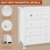 White 10 Drawer Dresser, 47"  Wooden Wide Chest of Drawers for Bedroom, Long Dresser TV Stand for Nursery, Living Room, Hallway - 4 of 4