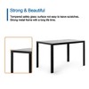 Rectangular Metal Frames Kitchen Dining Table For 4, Tempered Glass Countertop Table (7.25"Wx27.56"Dx29.5"H) - 2 of 4