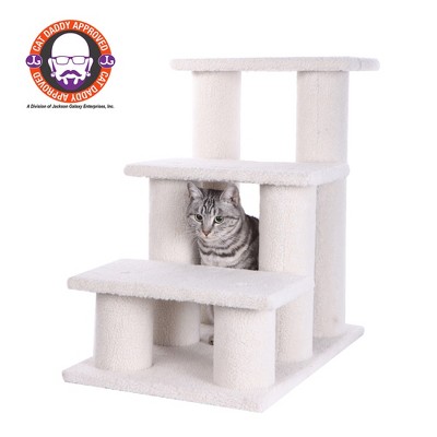 24'' Cat Tree 4-Step Stairway Perch Scratcher Pet Steps Stairs Dog Ramp  Ladder