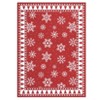 Christmas Washable Area Rug Snowflake Red Area Rugs for Living Room Bedroom - 4 of 4