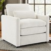 Mshliw Upholstered Armchair with Double-Layer Cushion, Chenille Fabric, Single Sofa, Deep Seating, Ergonomic Armrests and Lumbar Pillow for Living - 3 of 4