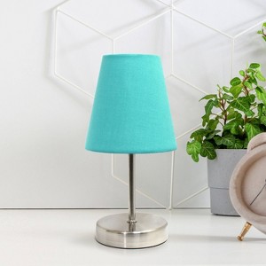 Creekwood Home 10.5" Iconic Mini Sand Nickel Table Lamp - 1 of 4