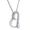 Pompeii3 Diamond Heart Shape Pendant 10K White Gold - 2 of 4