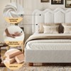 Bed Frame with Headboard, Boucle Bed Frame, Soft Upholstered Platform Cloud Bedframe - 4 of 4