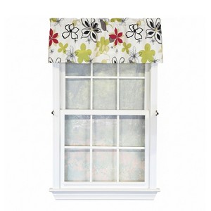 RLF Home 100% Cotton High Quality Aria Tailored Window Valance with 1.5" Rod Pocket 50" W X 12" L Ivory - 1 of 4